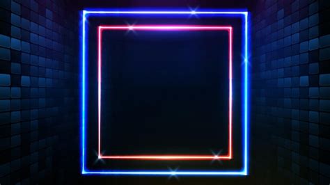 Premium Vector Abstract Futuristic Background Of Blue Neon Square