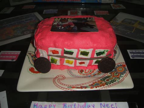 Homemade Double Decker Bus Cake For My Three Year Old Son Bus Cake