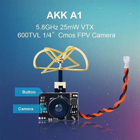 Buy AKK A1 Mini 5 8Ghz 40CH 25mW FPV 600TVL FPV Micro Camera With