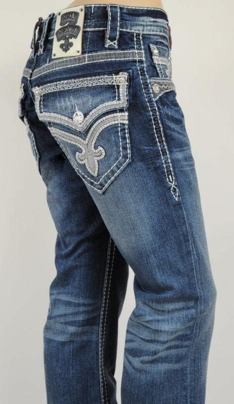 Rock Revival Jeans Mens 2015 Triple Color Embroidery Ben B400 Boot Cut