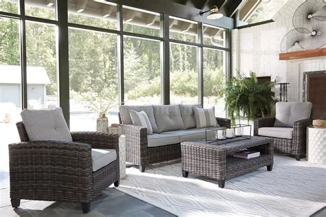 Cloverbrooke Nuvella Pc Outdoor Sofa Set P By Ashley