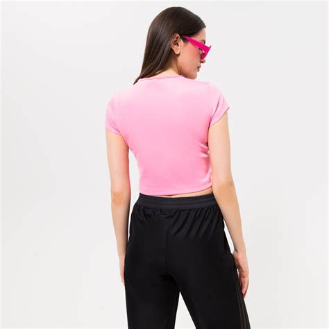 Adidas ТЕНИСКА Cropped Tee Hm4712 Дамски Цвят розов Модни Тениски Дрехи