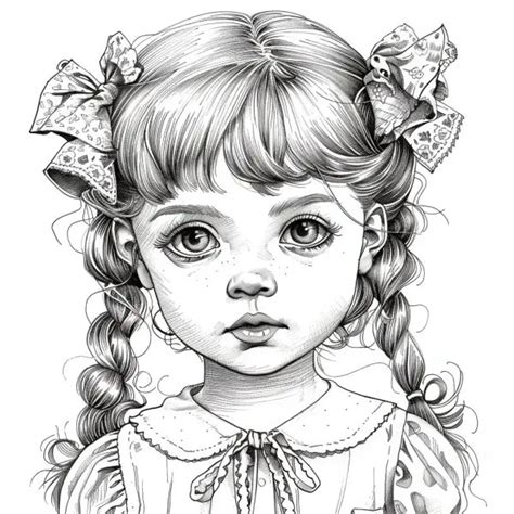 Bộ tranh tô màu búp bê chibi siêu cute cho bé