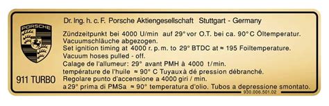 Porsche Timing Decal Carbone Cb Cb