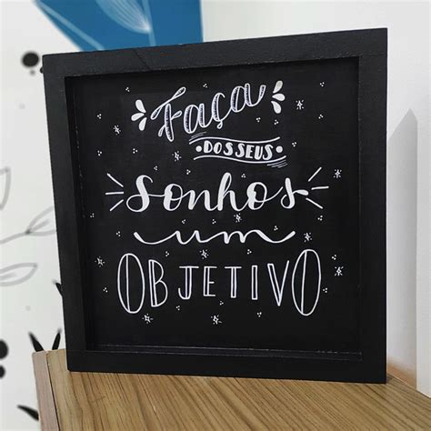 Quadro Personalizado 40x40 Faça dos Seus Sonhos Um Objetivo no Elo7