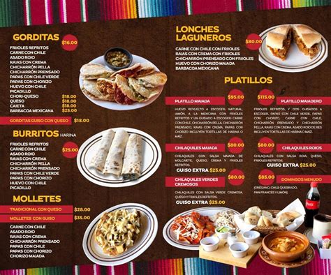 Carta Del Restaurante Gorditas Majaderas Abasolo Torreón