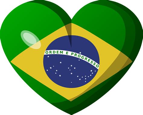 Coração Brasil Amor Gráfico vetorial grátis no Pixabay Pixabay