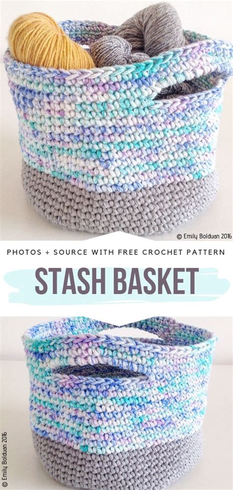 Bulky Yarn Basket Ideas Free Crochet Patterns