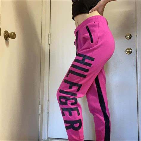 Tommy Hilfiger Hot Pink Sweatpants Super Cute Depop