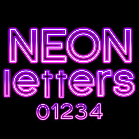 Pink Neon Letters Clipart Png Svg Bundle Neon Alphabet Neon Font