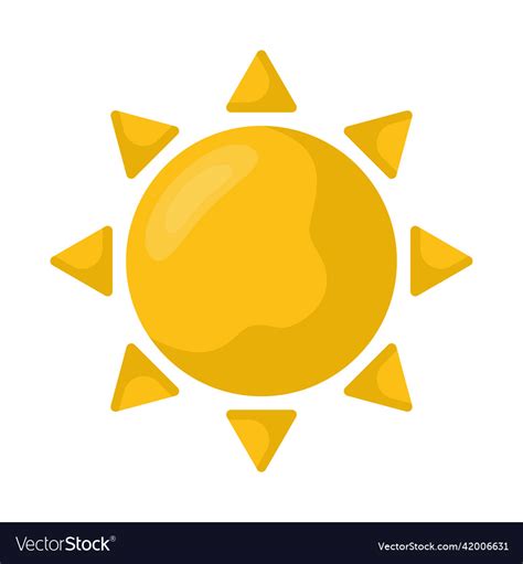 Yellow sun design Royalty Free Vector Image - VectorStock