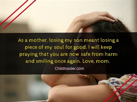 10 Emotional Mother Grieving The Loss Of A Son Quotes Child Insider