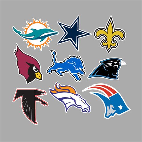 Nfl Teams Logo Decal Vinyl Stickers For Truck Skateboard Luggage