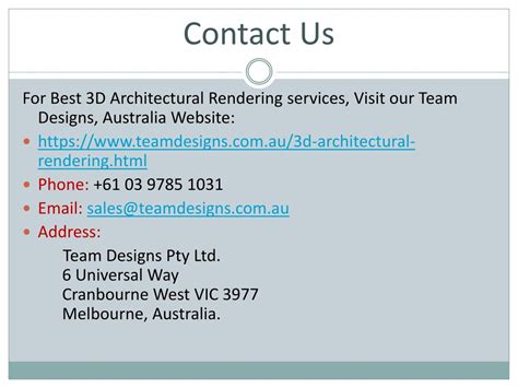 Ppt D Architectural Rendering D Architectural Renders Powerpoint