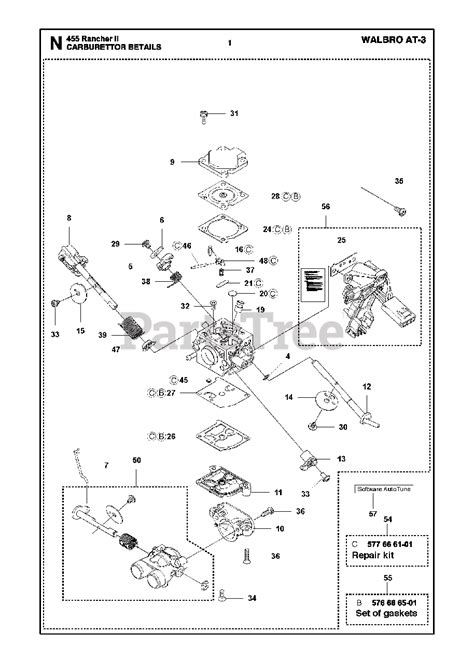 Husqvarna 455 Rancher Husqvarna Chainsaw 2012 06 Carburetor Details Parts Lookup With