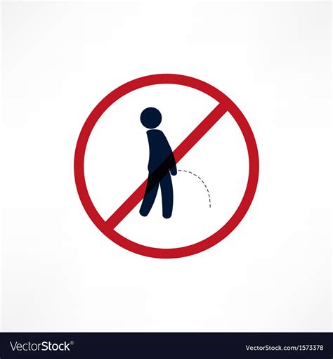 No Peeing Symbol Royalty Free Vector Image Vectorstock