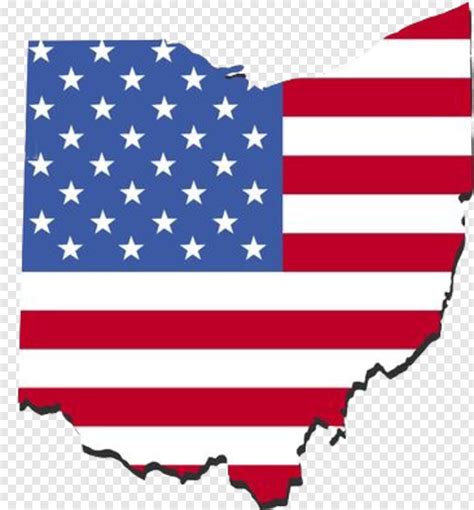 Ohio Outline American Flag Clip Art Learning Grunge American Flag