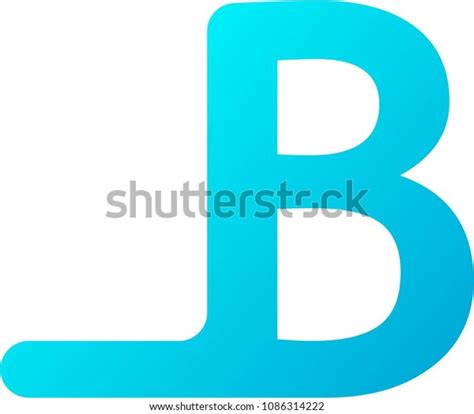 Futuristic Light Blue Letter B Logo Stock Vector Royalty Free