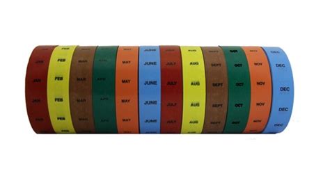 Color Coded Electrical Tape marked with each month