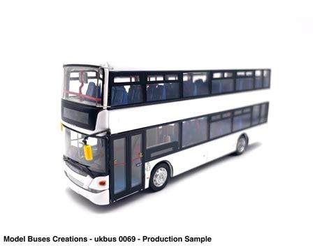 UKBUS 0069 Scania Omnicity Double Decker Dealer White PRE ORDER