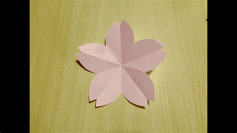 Cara Membuat Bunga Sakura Origami Seni Melipat Kertas Youtube