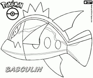 A Pokemon Fish Basculin Coloring Page Printable Game