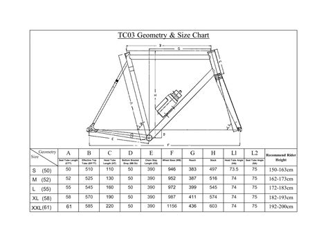 Fixed Gear Frame Size Chart Infoupdate Org