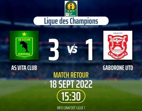 Ligue Des Champions Caf Las V Club Bat Gaborone United Et Se