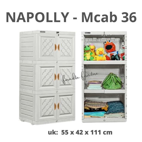 Jual LEMARI BAJU PLASTIK NAPOLLY MINI CABINET MCAB 46 ION LEMARI