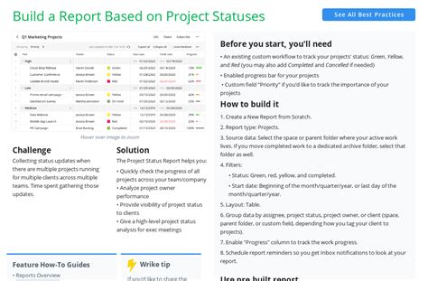 Wrike Best Practices Build A Report Based On Project Statuses