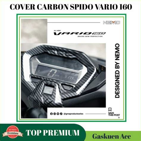 Cover Tutup Speedometer Spidometer Vario 160 2022 2023 Carbon Nemo