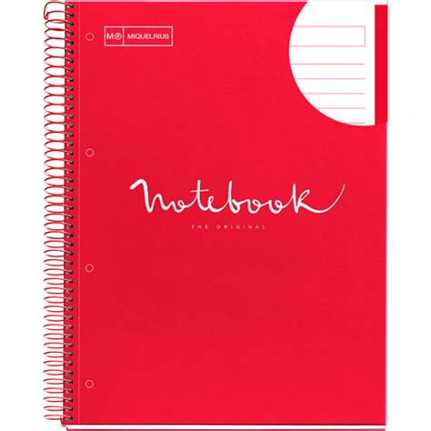 CUADERNO PROFESIONAL MIQUELRIUS EMOTIONS RAYA 80 HOJAS ROJO