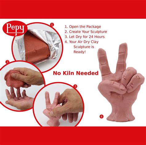 Snapklik Pepy Premium European Air Dry Modeling Clay Terracotta 3