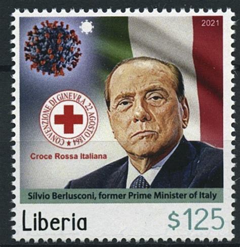 Francobollo Silvio Berlusconi Liberia Dago Fotogallery