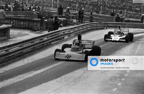 John Watson Surtees TS16 Ford Leads Mark Donohue Penske PC1 Ford