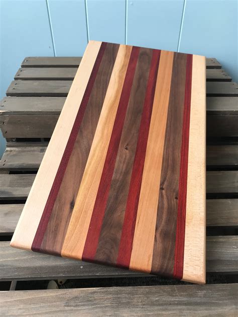 Cutting Board Large Cherry Walnut Maple Bloodwood Etsy