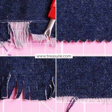 How to Shorten Jeans {Original Hem, Machine, Hand, No-Sew} | TREASURIE