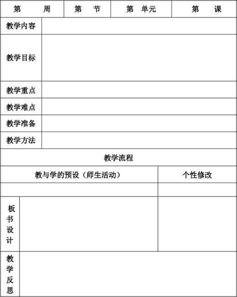 教学设计表格 1word文档在线阅读与下载无忧文档