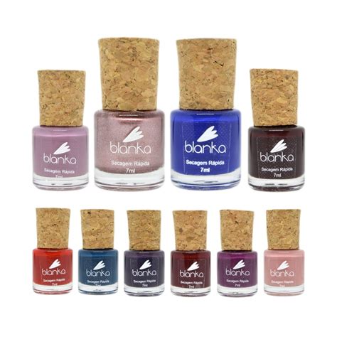 Kit Esmaltes Blanka Cole O Secagem R Pida Cores Em Promo O