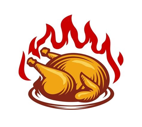 Hot Chicken Fire Label Template Vector Art At Vecteezy