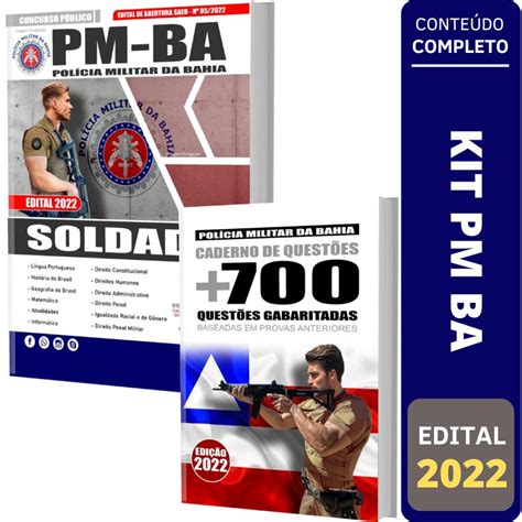 Kit Apostila Concurso Pm Ba Soldado Quest Es Solu O Cursos E