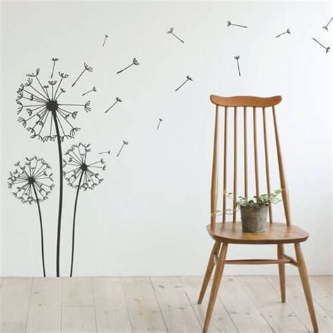 Adesivo De Parede Flor Dente De Le O Dandelion Wall Decal Flower