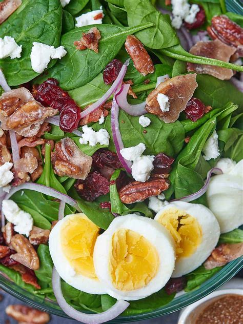 Warm Bacon Spinach Salad A Great Fall Salad Recipe