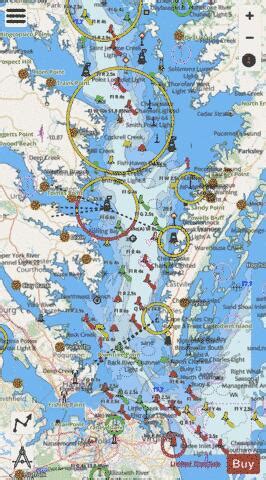 Chesapeake Bay Southern Part Marine Chart Us P