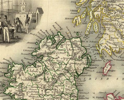 British Isles Map Old Map Of British Isles Old Map Fine Etsy