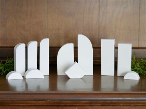 White Nativity Set Modern Nativity Set Minimalist Nativity Etsy