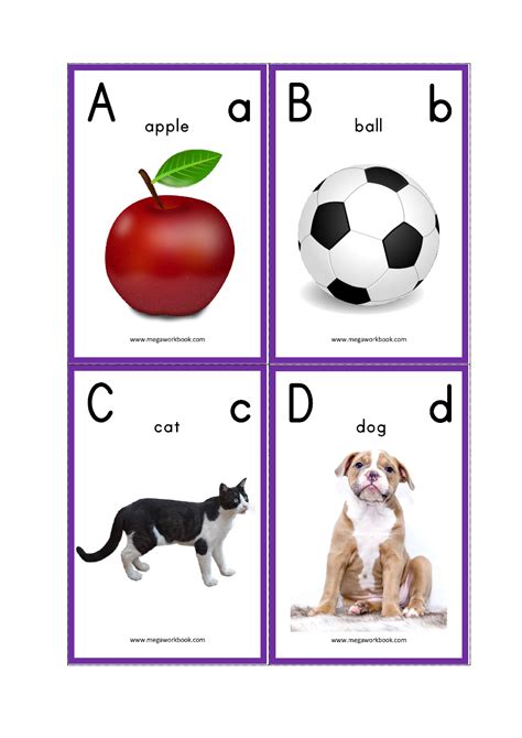 Free Printable Alphabet Flashcards For Kids - ABC Flashcards With Pictures - Preschool ...