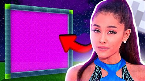 How To Make A Portal To The Ariana Grande Dimension In Mcpe Minecraft Pe Youtube