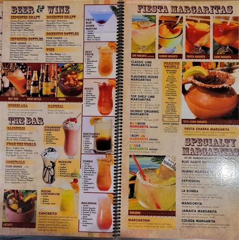 Menu At Fiesta Charra Restaurant Lansing Lake Lansing Rd