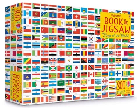 Flags of the World Usborne Atlas Book & Jigsaw 300pc